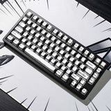 White Cartoon Style Cherry Profile Dye Sublimation PBT Keycap Set Model
