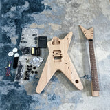Unfinished DIY Dimebag Electric Guitar kit  Rosewood Fingerboard Mahogany Body Model