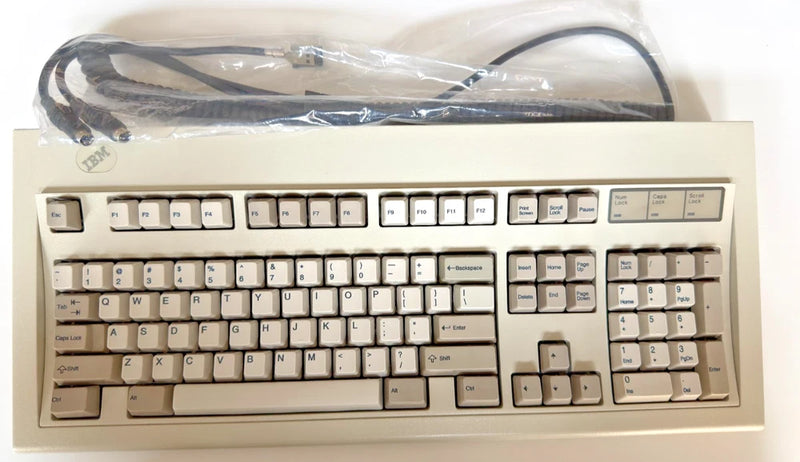Genuine IBM Model M Spring Keyboard 1391401 w/NEW Keycaps & New Black SDL Cable Model