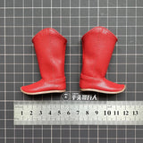 1/6 Scale Ancient-style Red Leather Boots Hollow Shoes Model For 12'' Figures Model