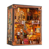 Book Nook Library kit - DIY Miniature House Kit for Adults & Teens, Dollhouse... Model