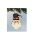 MILL HILL CHARMED Santa ORNAMENTS Beaded Cross Stitch Kit SANTA'S HAT Model