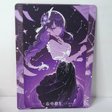 Raiden Black Waifu Anime Card Constellation Girl Wall Art Oversized Board A5 Model