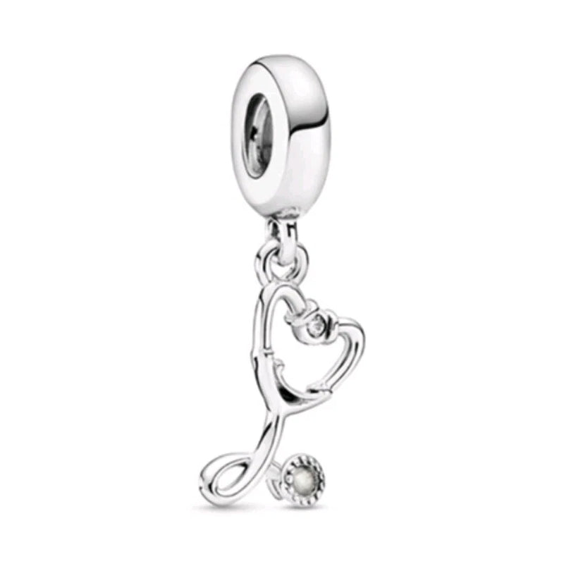 Pandora Stethoscope Heart Dangle Charm 799072c01Sterling silver Charms