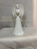 Unique Plastic White Angel Holding A Dove Cute Christmas New Model