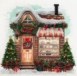 Festive house Christmas Time Bead Embroidery Kit DIY Beaded Home Decor Wall Art Model