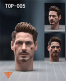 Top-005 1/6 Battle Damage Tony Head Sculpt Model Fit 12in Figures Model