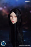 1/6 Scale SDH027C Black Straight Hair Grievance Expression Head Carving Model To Model