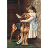 Luca-S counted Cross Stitch kit "Hour of Education", 28x40cm, DIY Model