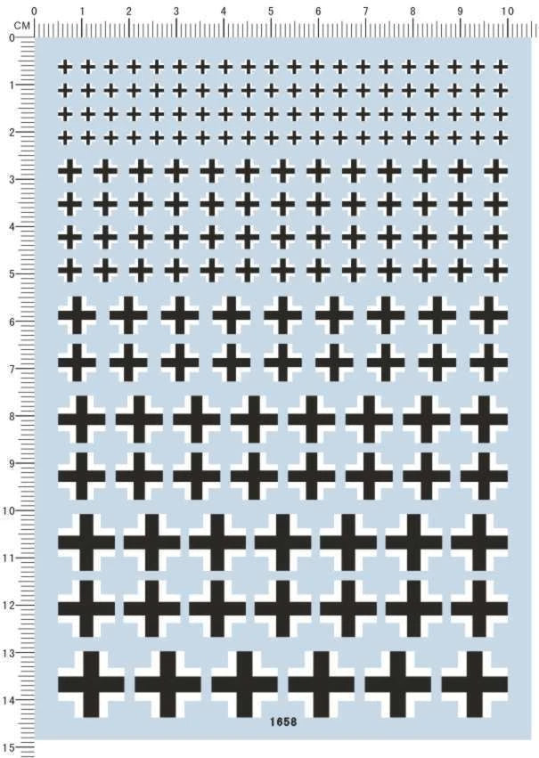 1/6 1/72 1/144 1/35  German Military Iron Cross Model Kit Water Slide Decal Model