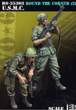 1/35 resin figure model kit Vietnam War 2 US soldiers unassembled unpainted Model