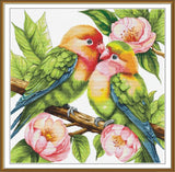Counted Cross Stitch "The feathered exotica" Embroidery Kit Unprinted ??anvas Model