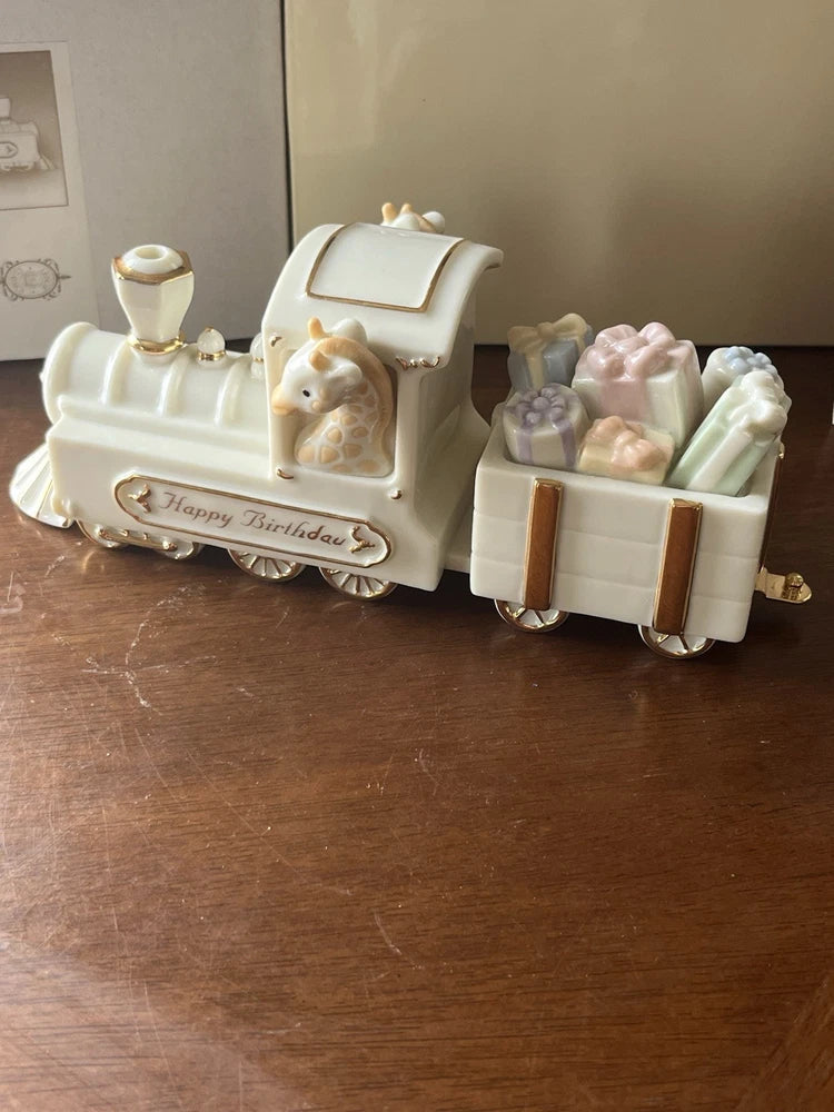 Lenox The Happy Birthday Express Porcelain Train Figurine Original Box Display M Model
