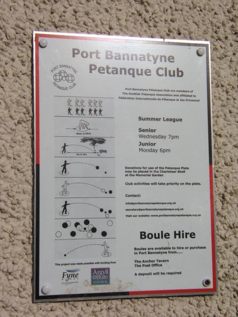 Photo 6x4 Petanque Club information-board Port Bannatyne Port Bannatyne h c2009 Model