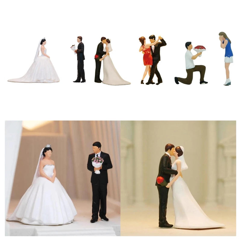1/64 Scale Figurines for Miniature Displays, Wedding Couples Model