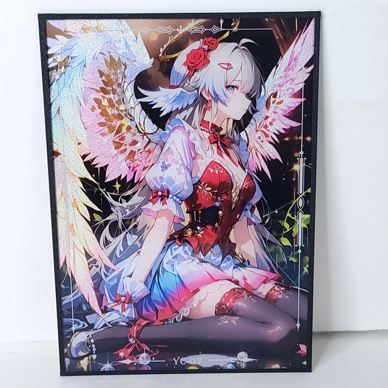 Robin Rainbow Angel Waifu Card Anime Girl Wall Art Oversized Board A4 Model