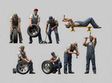 Car Mechanics Figures 1:32 Scale ?C Auto Repair Workshop Men ?C 3D Printed Resin Model