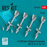 Reskit RS48-0581 1:48 R-27ER AA-10 Alamo-C missiles 4 pcs Model