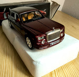NEW! Rolls Royce Phantom 1:24 Diecast, Burgundy, Sight&Sound Pullback Model XLG Model