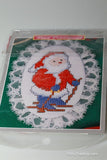 Vintage Santa Lace Ornament Cross Stitch Kit 18 Ct Aida Complete Unopened Kit Model
