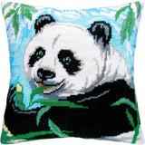 DIY Needlepoint Pillow Kit Tapestry Cushion, Tent Stitch Embroidery Needle 16 in Model
