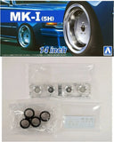 Aoshima 1/24 1/25 MK-I 5H 14" Stanced JDM Stretched Wheels Tires + Tuner Decals Model
