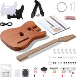 Leo Jaymz DIY Tele Style Electric Guitar Kit Mahogany Body Maple Neck Complete Model