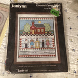 Janlynn Little Red Schoolhouse Cross Stitch Kit Sampler  50-508. NIP. Model