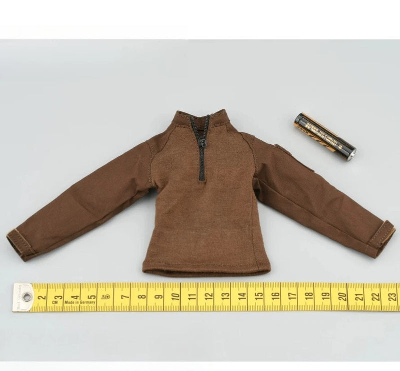 Action Figure Soldier 1/6 Brown T-shirt Male Clothes Fit for 12" Model Model