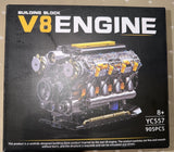 Building Block, V8 Engine Model Kit, Runnable Model Engine Build Model