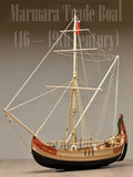 Marmara Trade Boat 1:48 17" Un-assembly Wood Model Ship Kit -Deluxe Supply Pack Model