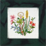 Eva Rosenstand counted cross stitch kit "Mini-picture ditch", 12x12cm, DIY Model