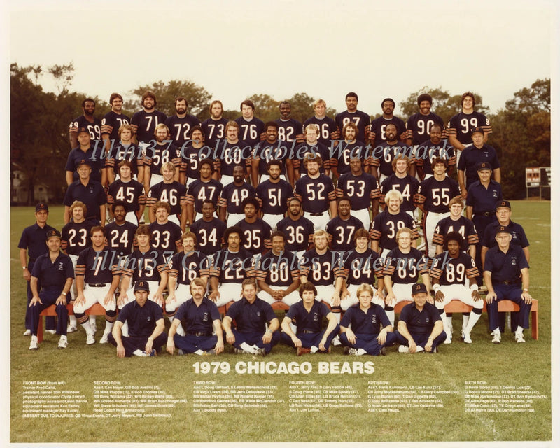 1979 CHICAGO BEARS 8X10 TEAM PHOTO DAN HAMPTON ROOKIE ALAN PAGE PAYTON PLANK Model