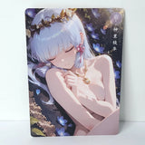 Ayaka Blue River Flowers FP Shiny Waifu Card Anime Wall Art Oversized Board A5 Model