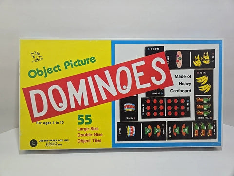 Dominoes Vintage Object Picture Board Game Model