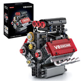 V8 Engine Model Kit - STEM Building Set, 8-Cylinder Engine with Battery & Motor, Model