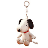 Snoopy PU Leather Cute Anime Figure Bag Pendant Charm Keychain 13cm Model