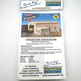 Monroe Models N Scale 9219 Modern Diesel Service Building Laser Cut Model Kit Model