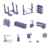Outland Models Railway Scenery Car Maintenance Accessories Set 1:87 HO Scale Model