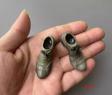 1Pair Action Figure Fits For 12" Model With 1/6 Green Leather Shoes Display Model