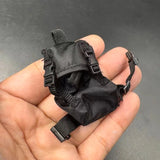 1/6 Scale Solider PMC Black Gas Mask Leg Bag Model for 12