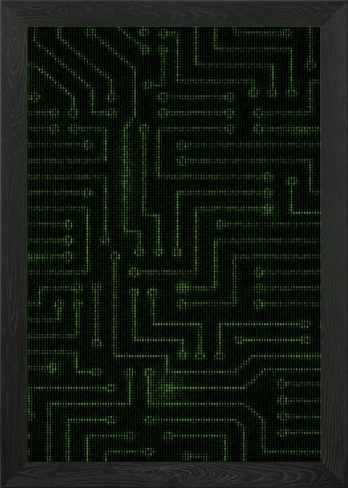Green Circuit Board Framed Wall Art Poster Canvas Print Picture Model