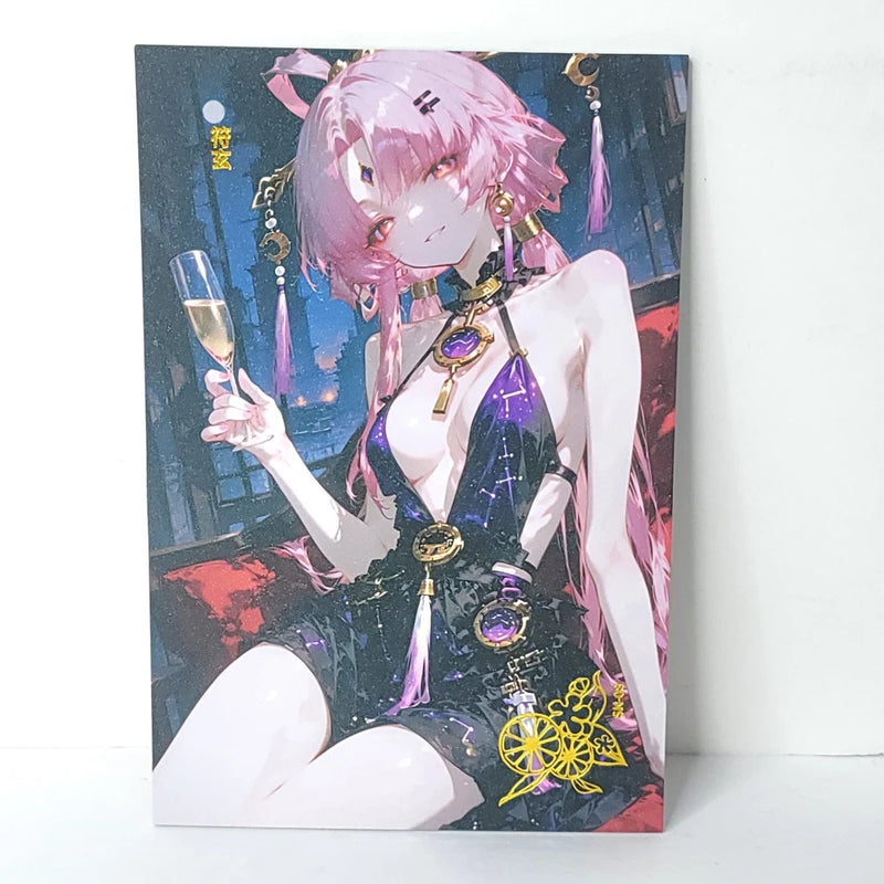Fu Xuan Drinking Wine Premium Waifu Card Anime Wall Art Oversized Board A5 Model