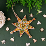 DIY Beaded Embroidery Kit ?C "Festive Dawn" Christmas Ornament on Wooden Base Model