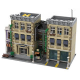 Police Station Modular Building with Garage 5321pcs MOC City Blocks Toy Kits Model