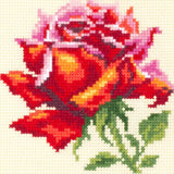 Magic Needle Zweigart Edition counted cross stitch kit "Red Rose", 11x11cm, DIY Model