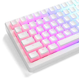 XVX White Translucent Pudding Keycaps 165 Keys Russian PBT RGB Backlit 75% Model