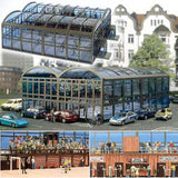 GLASS SPORTS RECREATION GYM COMPLEX / COMMERICIAL GLASS ENCLOSURE - HO Scale KIT Model