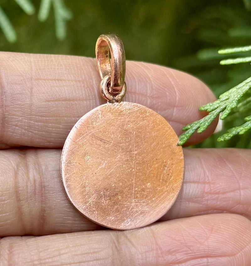 1Pc Pure Copper Healing Circle Pendant Locket, Jewelry, Spiritual Kriya Pendant Charms