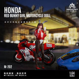 MoreArt 1:64 Honda Red Bunny Girl Motorcycle Figurine Model